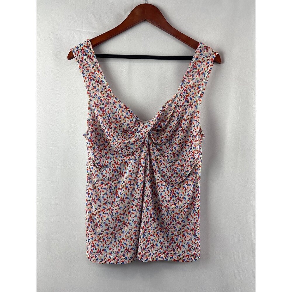 Cabi Womens Confetti Print Sleeveless Top S Nylon/Spandex